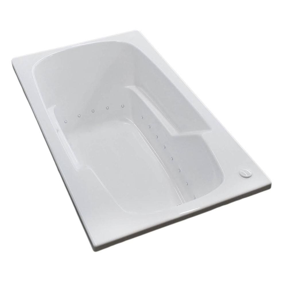Coral 5 Ft. Right Drain Walk-In Air Bathtub in White