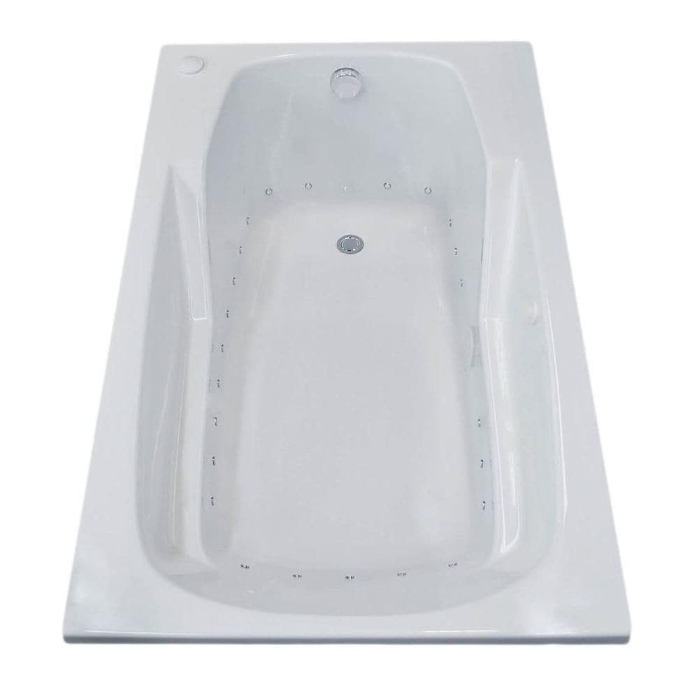 Coral 5 Ft. Right Drain Walk-In Air Bathtub in White