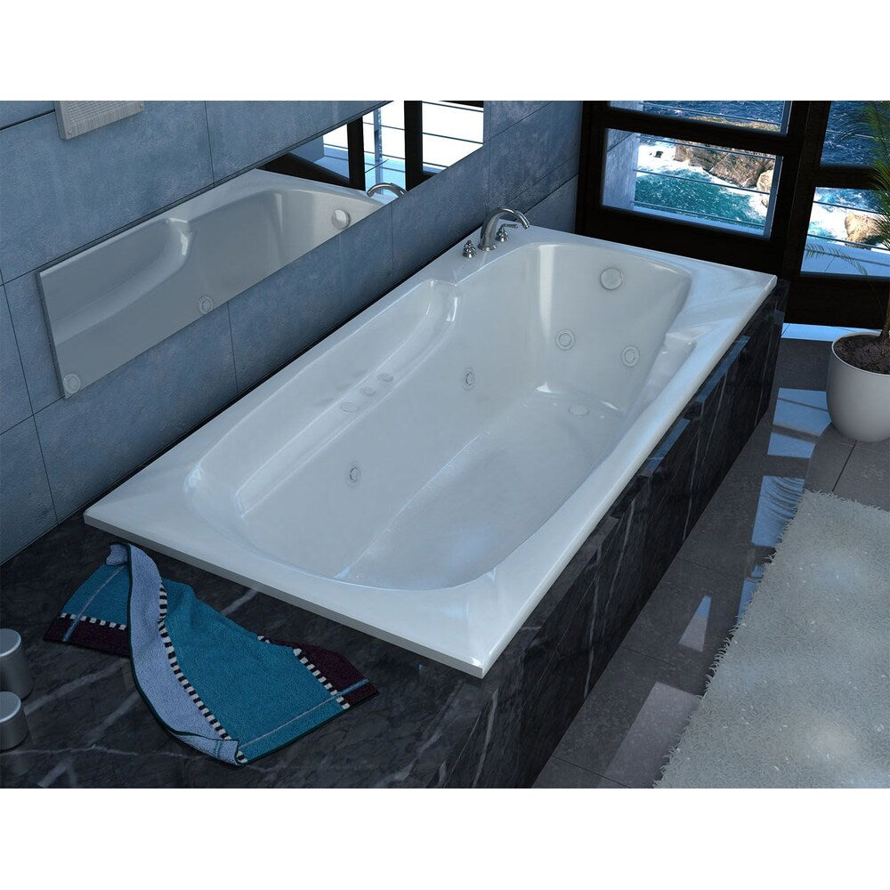 Coral Diamond 6 ft. Acrylic Drop-in Left Drain Rectangular Whirlpool Bathtub Aromatherapy in White