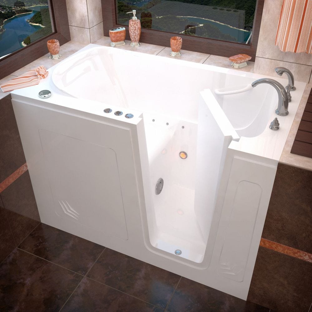 4 ft. 6-inch Right Drain Walk-In Air Bathtub in White