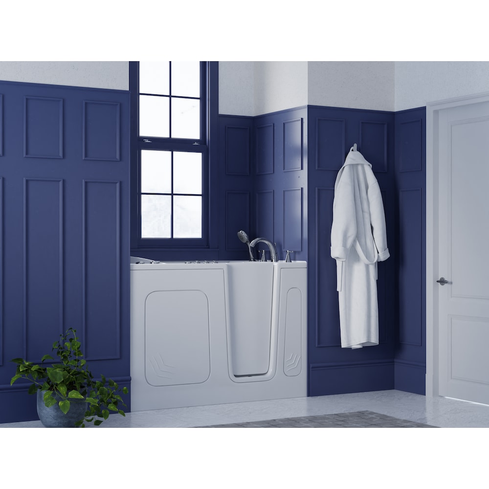 4.5 ft. Right Drain Walk-In Whirlpool and Whirlpool Air Bath Tub in White