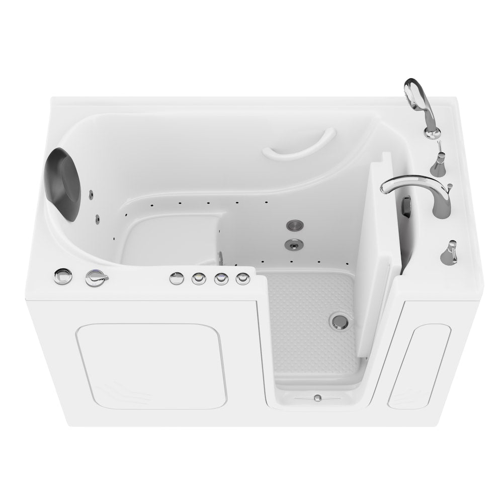 4.5 ft. Right Drain Walk-In Whirlpool and Whirlpool Air Bath Tub in White