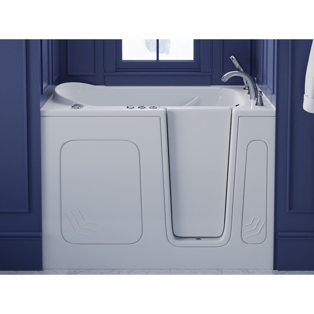4 ft. 6-inch Right Drain Walk-In Whirlpool Bathtub in White