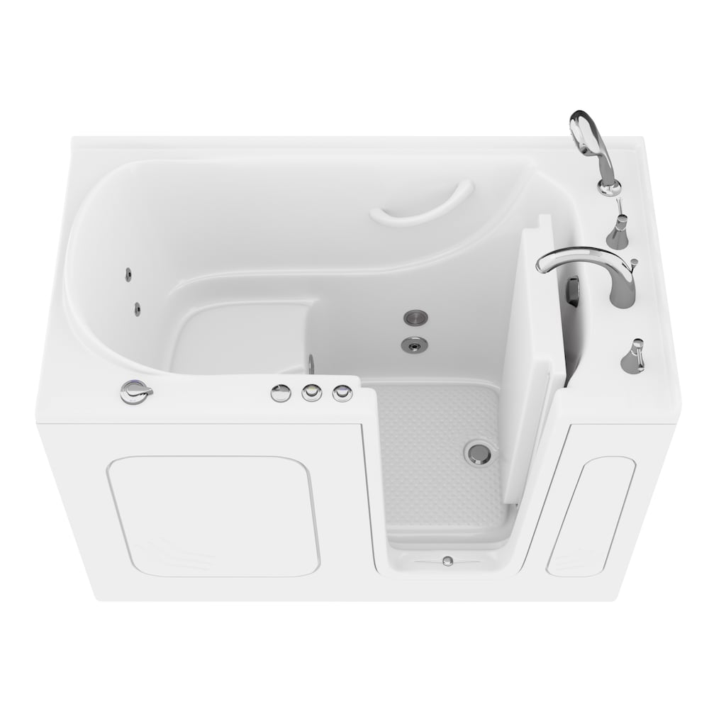 4 ft. 6-inch Right Drain Walk-In Whirlpool Bathtub in White