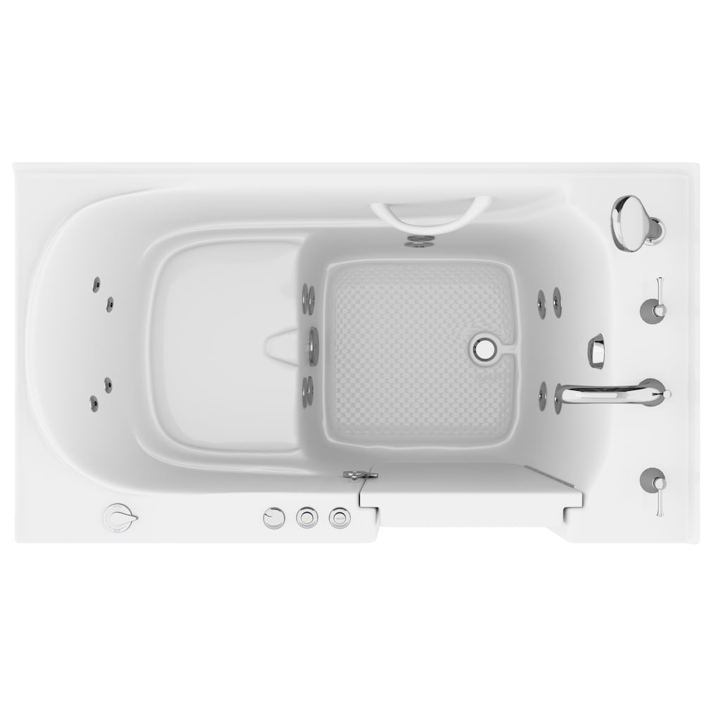 4 ft. 6-inch Right Drain Walk-In Whirlpool Bathtub in White