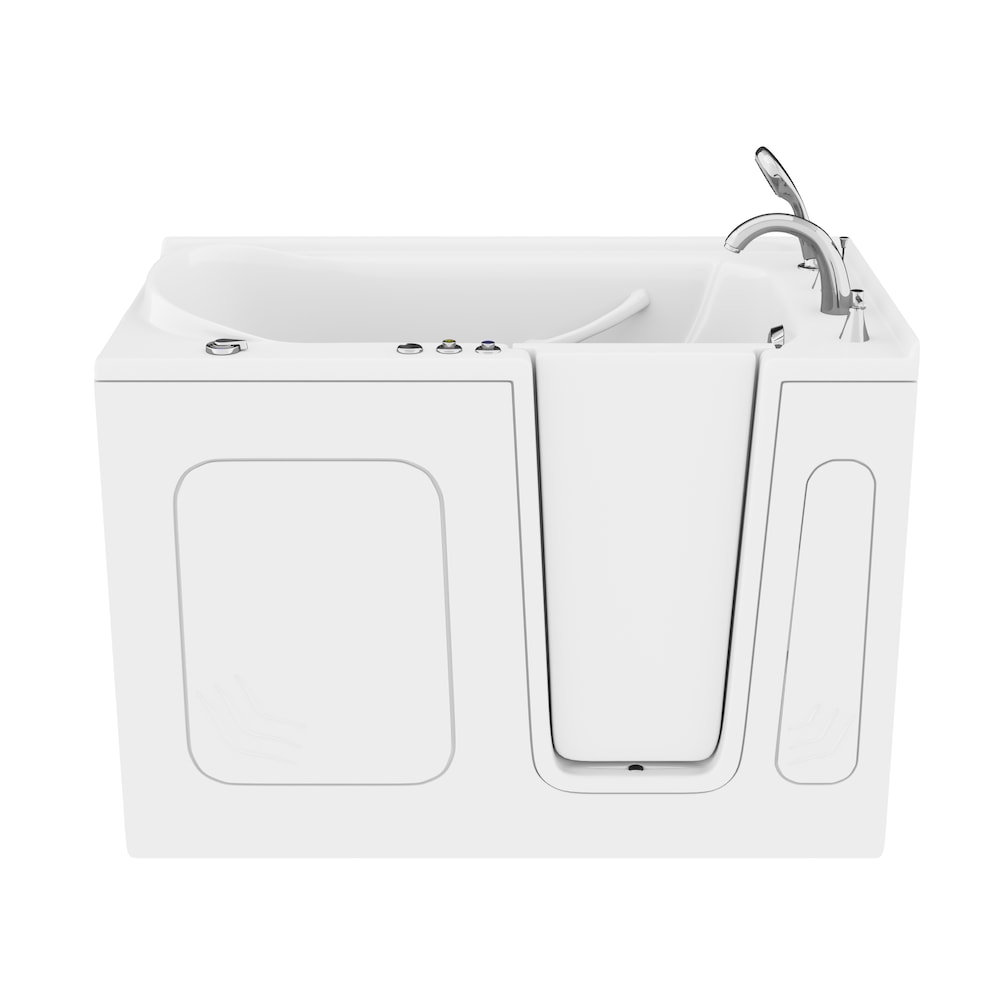 4 ft. 6-inch Right Drain Walk-In Whirlpool Bathtub in White