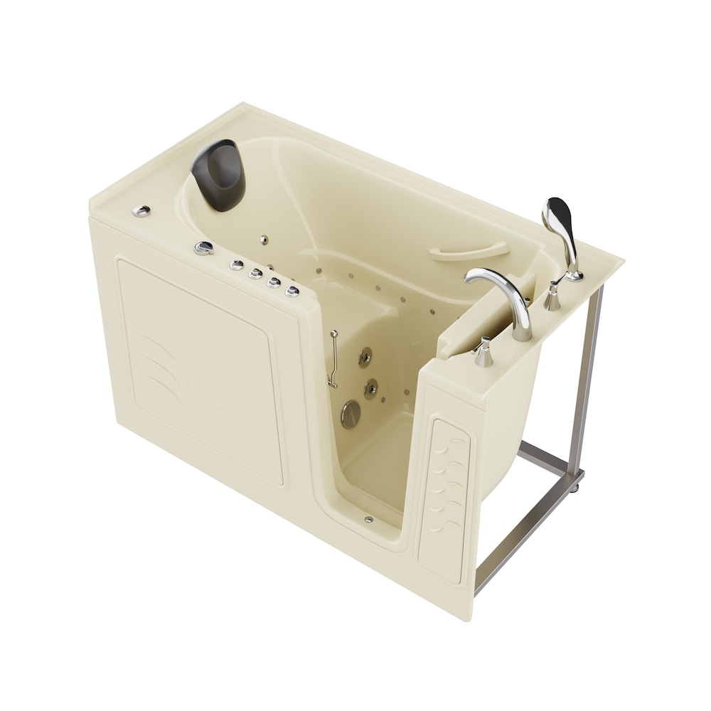 Baignoire à remous et à air de plain-pied de 5 pieds avec drain à droite en biscuit