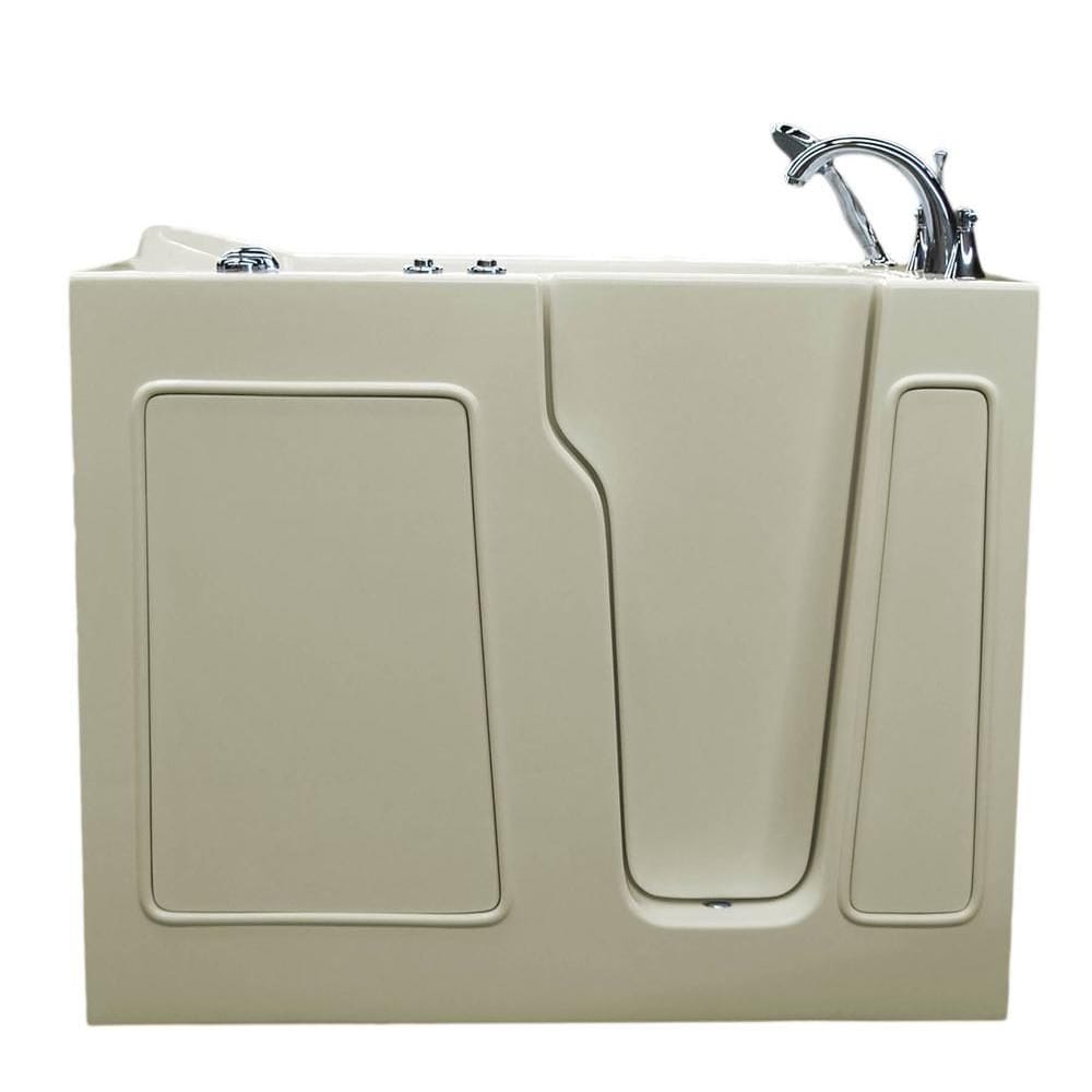 3 ft. 9-inch Right Drain Walk-In Air Bathtub in Biscuit