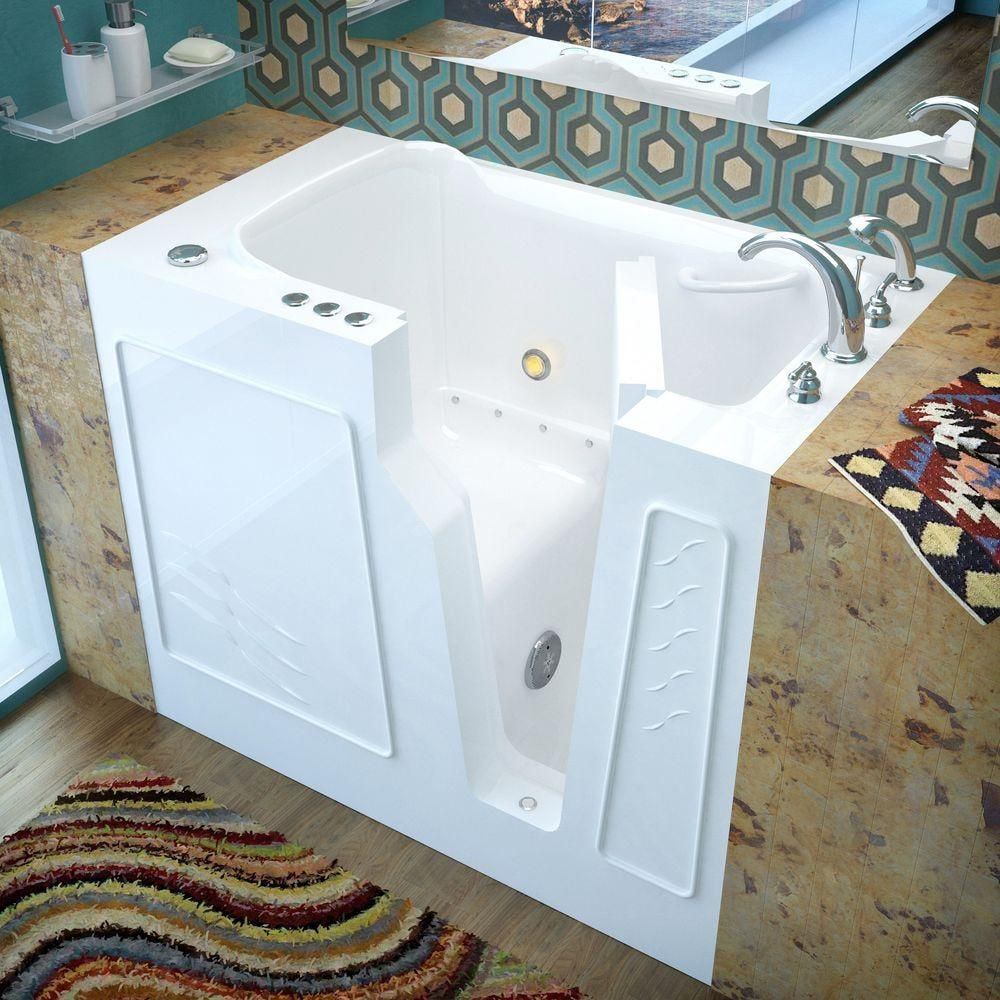 3 ft. 9-inch Right Drain Walk-In Air Bathtub in White