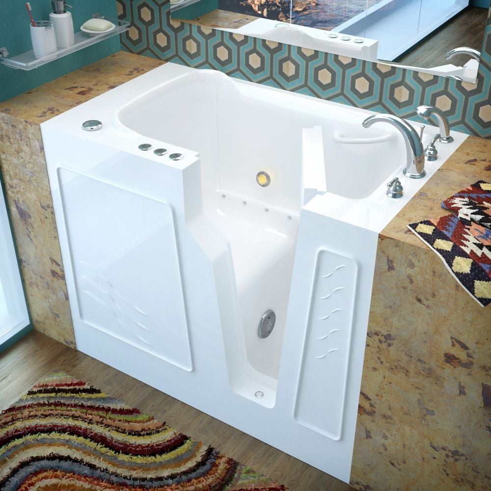3 ft. 9-inch Right Drain Walk-In Air Bathtub in White