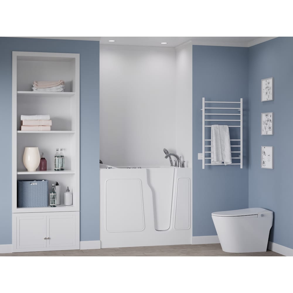 3 ft. 9-inch Right Drain Walk-In Whirlpool and Air Bathtub in White