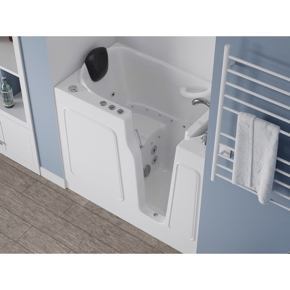 3 ft. 9-inch Right Drain Walk-In Whirlpool and Air Bathtub in White