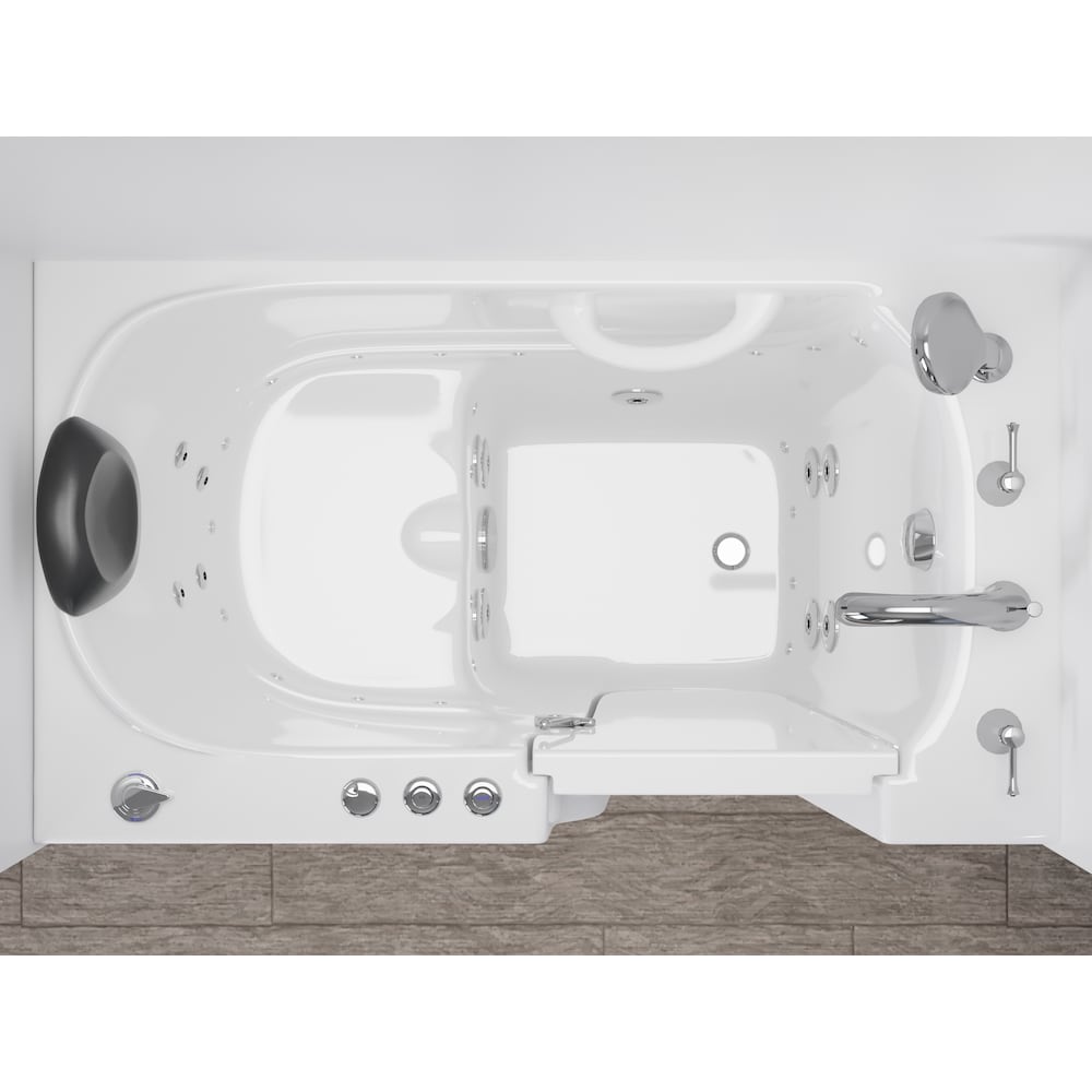 3 ft. 9-inch Right Drain Walk-In Whirlpool and Air Bathtub in White
