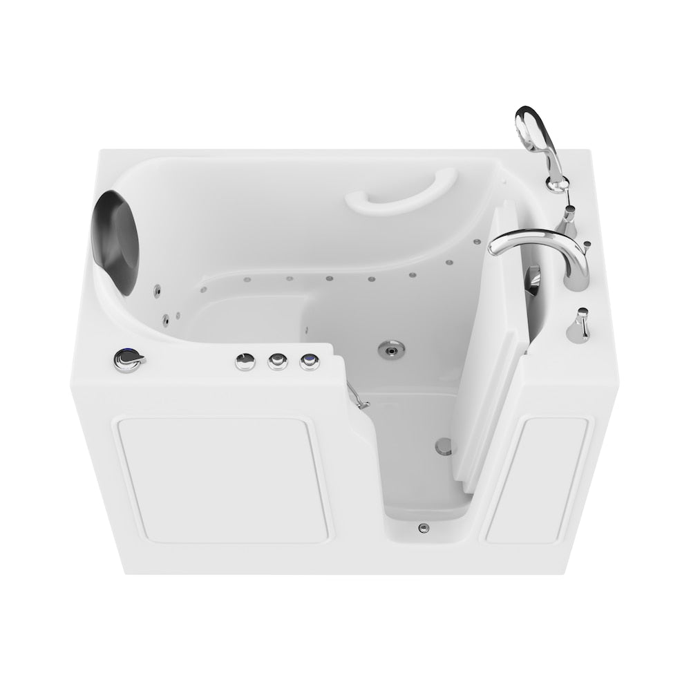 3 ft. 9-inch Right Drain Walk-In Whirlpool and Air Bathtub in White