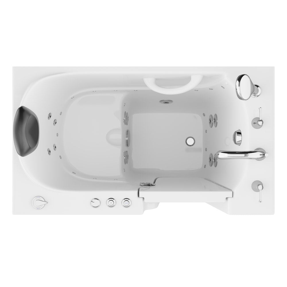 3 ft. 9-inch Right Drain Walk-In Whirlpool and Air Bathtub in White