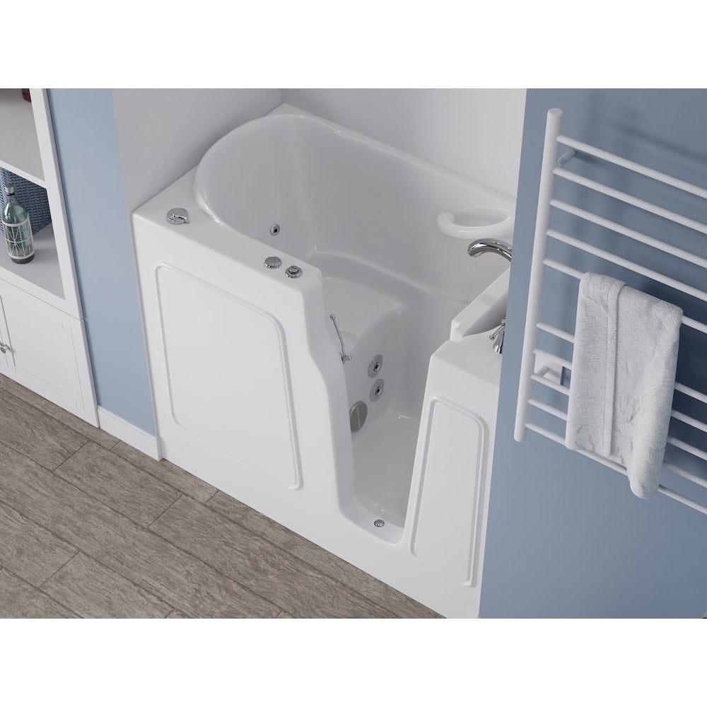 3 ft. 9-inch Right Drain Walk-In Whirlpool Bathtub in White