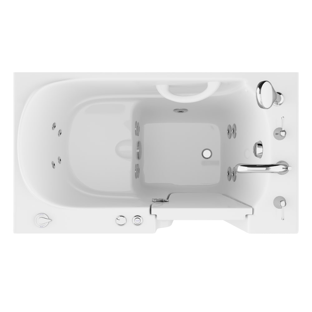 3 ft. 9-inch Right Drain Walk-In Whirlpool Bathtub in White