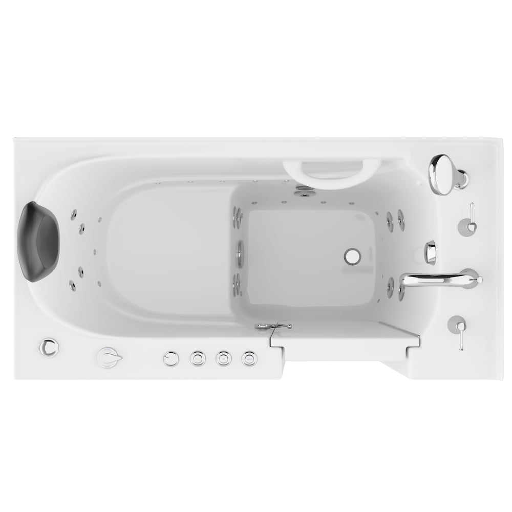 4.5 ft. Right Drain Walk-In Whirlpool and Air Bath Tub in White