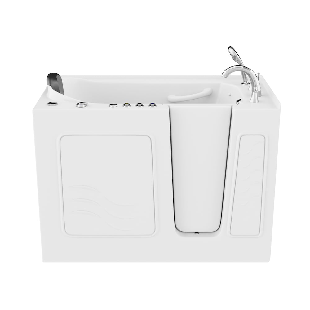 4.5 ft. Right Drain Walk-In Whirlpool and Air Bath Tub in White
