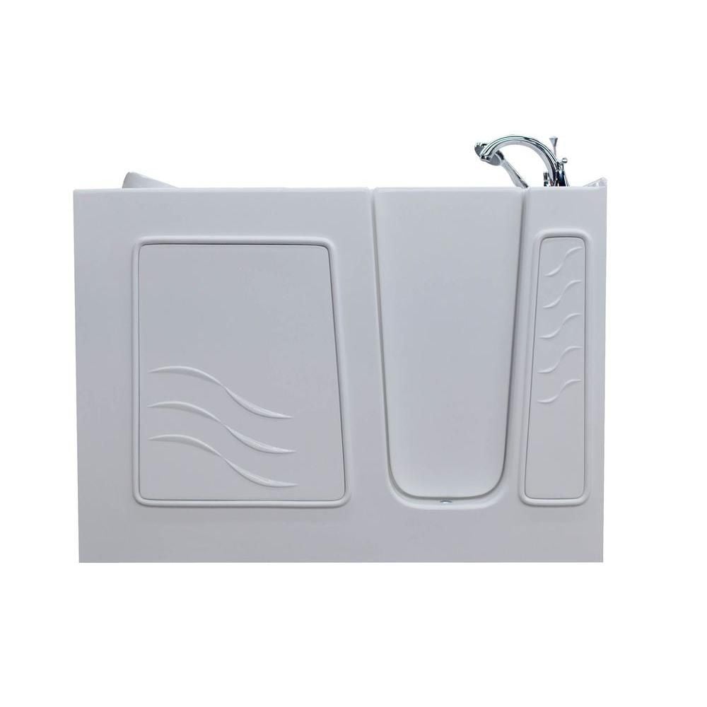 4 ft. 5-inch Right Drain Walk-In Bathtub in White