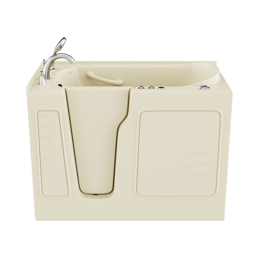 4 ft. 4-inch Left Drain Walk-In Whirlpool Bathtub in Biscuit