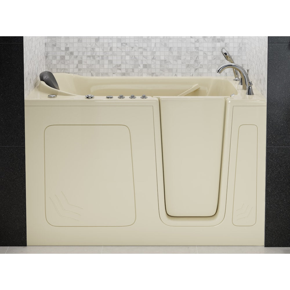 5 ft. Right Drain Walk-In Whirlpool and Air Bathtub in Biscuit