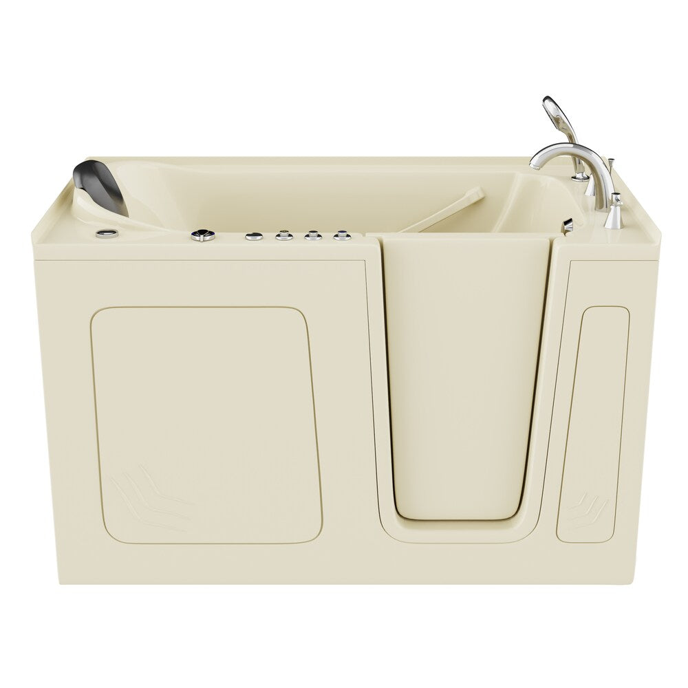 5 ft. Right Drain Walk-In Whirlpool and Air Bathtub in Biscuit