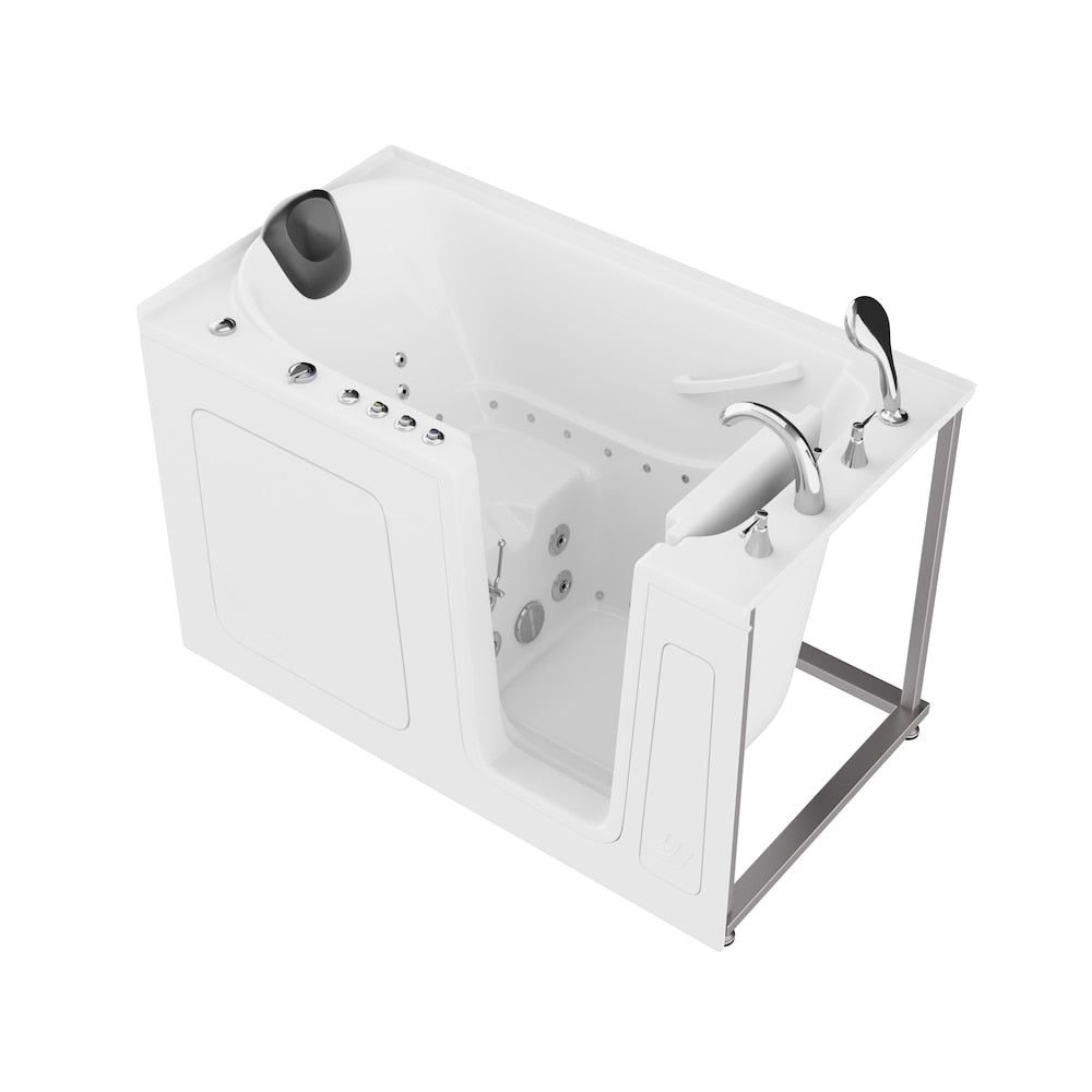5 ft. Right Drain Walk-In Whirlpool and Whirlpool Air Bath Tub in White