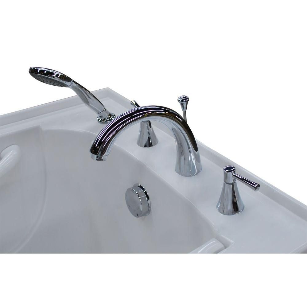 5 ft. Right Drain Walk-In Air Bathtub in White