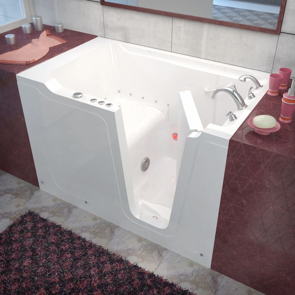 5 ft. Right Drain Walk-In Air Bathtub in White
