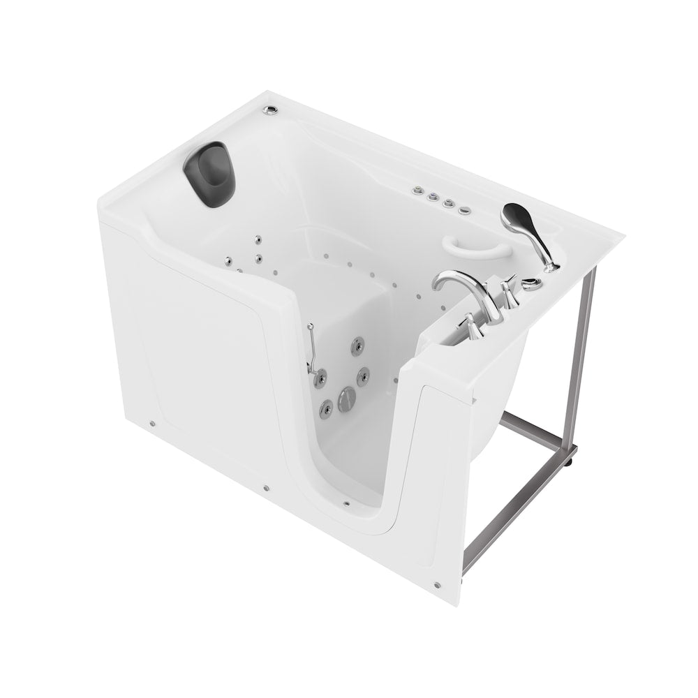 5 ft. Right Drain Walk-In Whirlpool and Air Bathtub in White