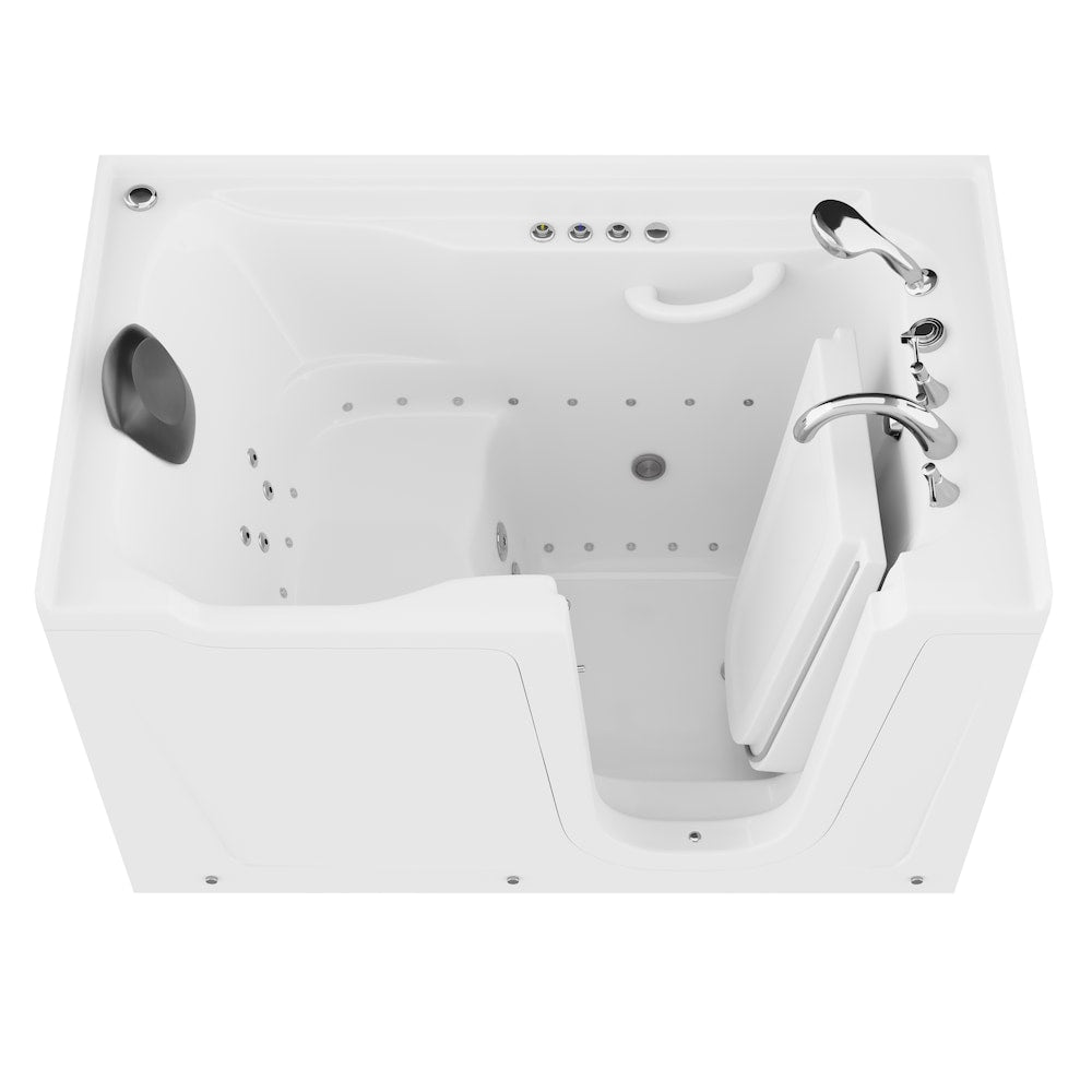 5 ft. Right Drain Walk-In Whirlpool and Air Bathtub in White