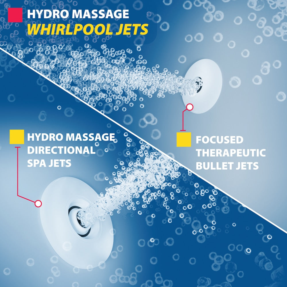 Baignoire balnéo accessible aux fauteuils roulants avec drain à gauche de 4,5 pi en blanc