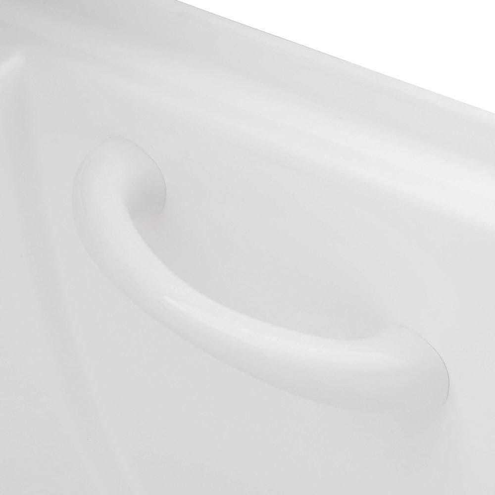 Baignoire à accès direct avec drain à gauche de 4,5 pi en blanc