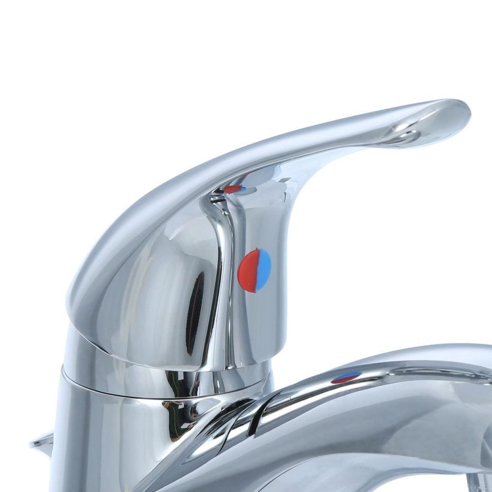 Foundations 4 in. Centerset Single Handle Lever Bathroom Sink Faucet Standard Flow in Chrome