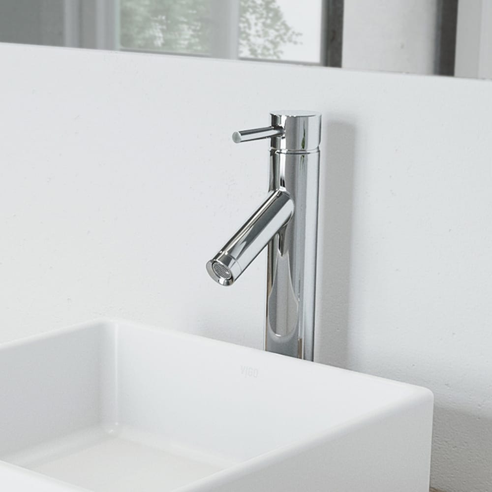 Robinet de salle de bain à poignée unique et trou unique Dior en chrome