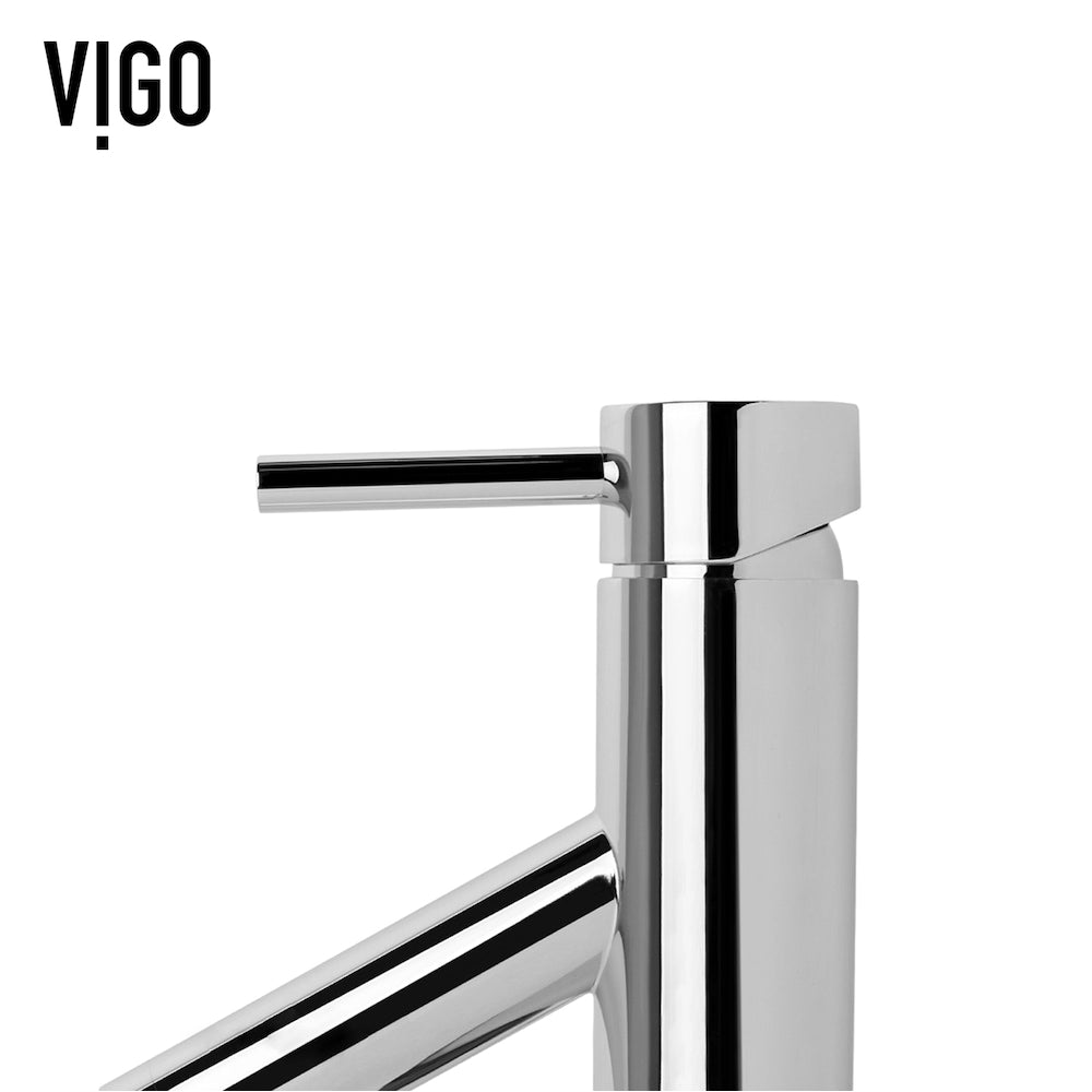 Robinet de salle de bain à poignée unique et trou unique Dior en chrome