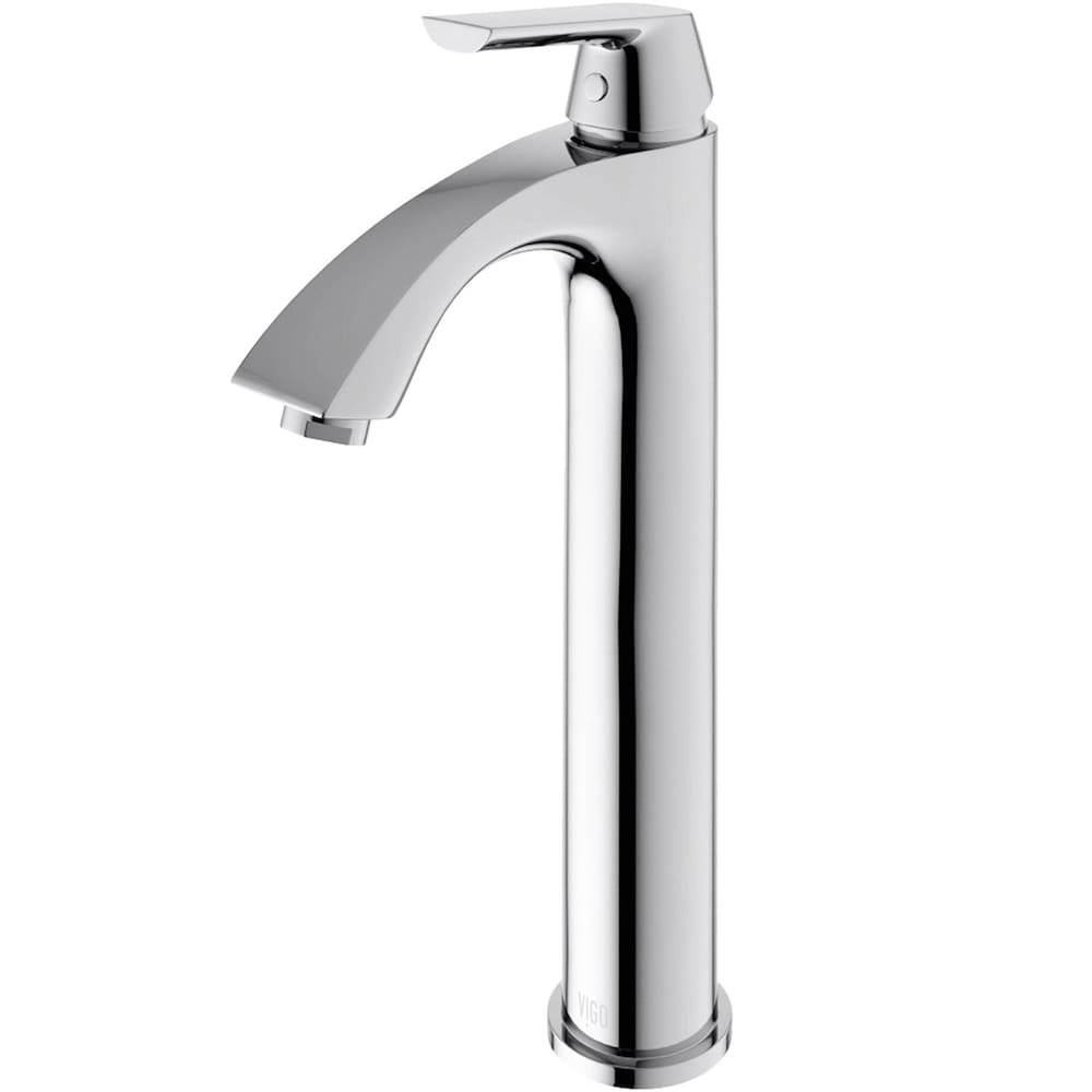 Robinet de salle de bain à poignée unique et trou unique Linus en chrome