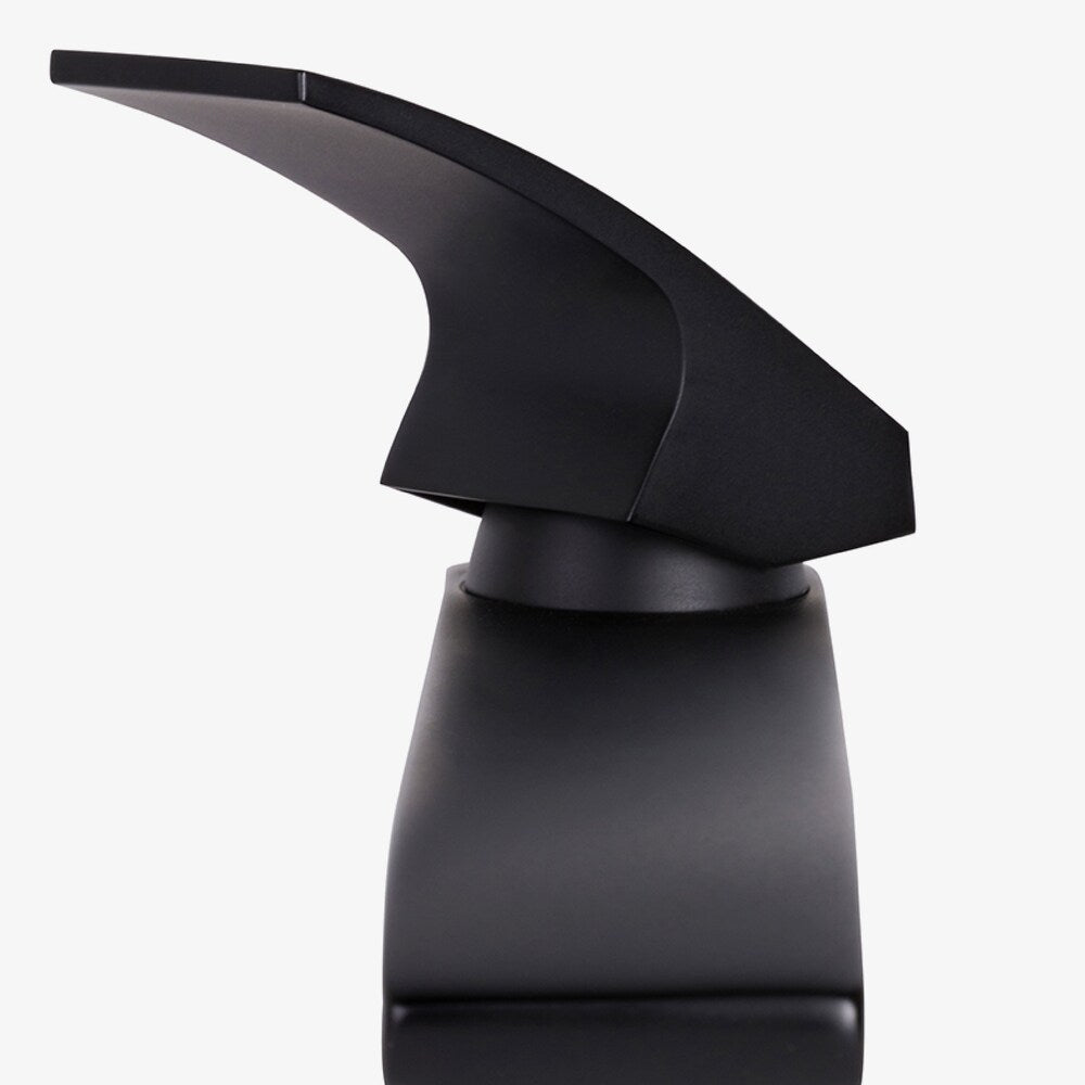 Blackstonian Single Hole Single-Handle Vessel Waterfall Bathroom Faucet in Matte Black