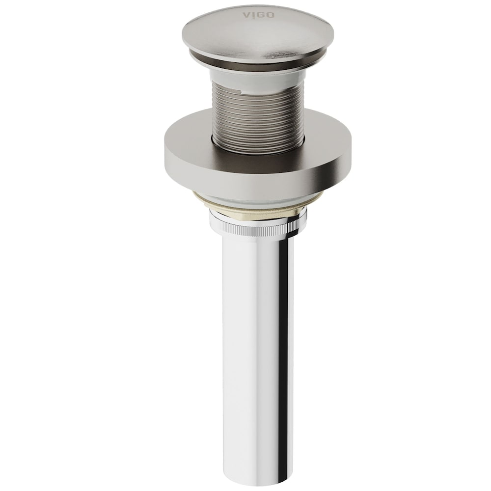 Vessel Bathroom Sink Pop-Up Drain and Mounting Ring in Brushed Nickel
