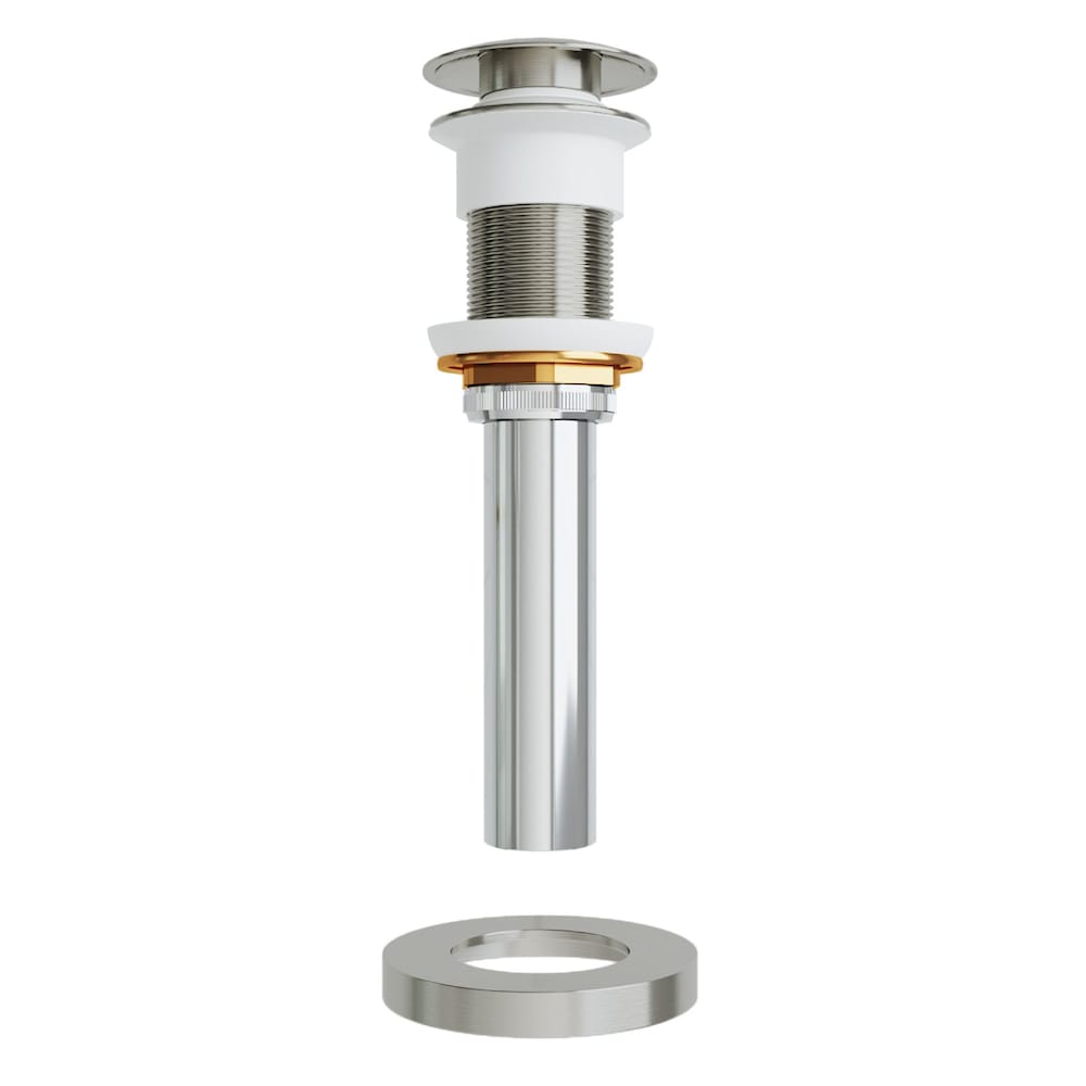 Vessel Bathroom Sink Pop-Up Drain and Mounting Ring in Brushed Nickel
