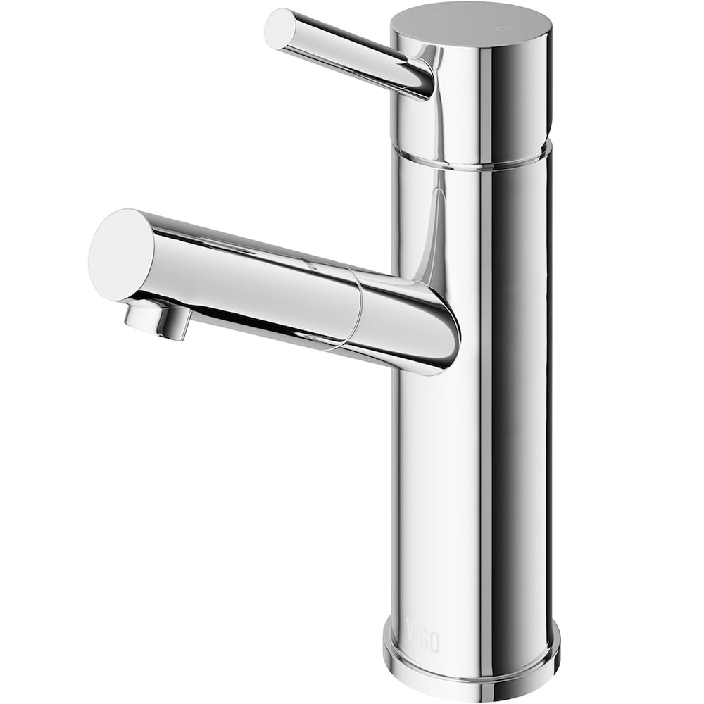 Robinet de salle de bain monotrou à poignée unique Noma en chrome
