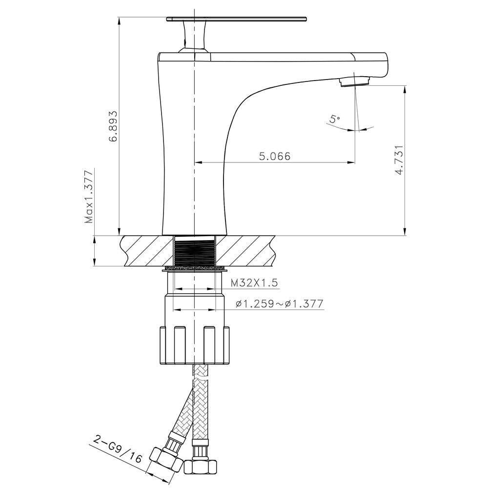 1 Hole CUPC Approved Lead Free Brass Faucet In Chrome Color AI-1782