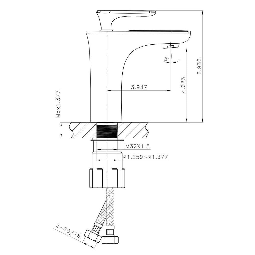 1 Hole CUPC Approved Lead Free Brass Faucet In Chrome Color AI-1784