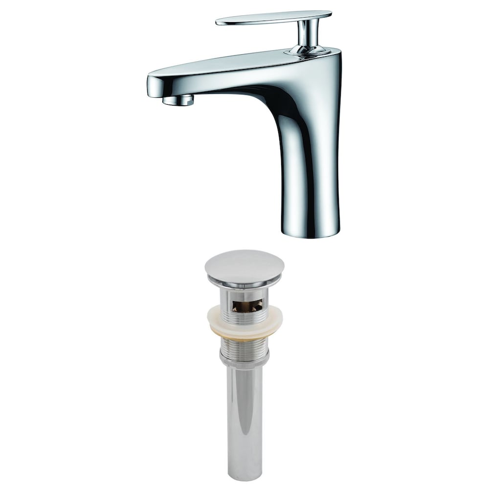 1 Hole CUPC Approved Stainless Steel Faucet Set In Chrome Color - Overflow Drain Incl. AI-2009