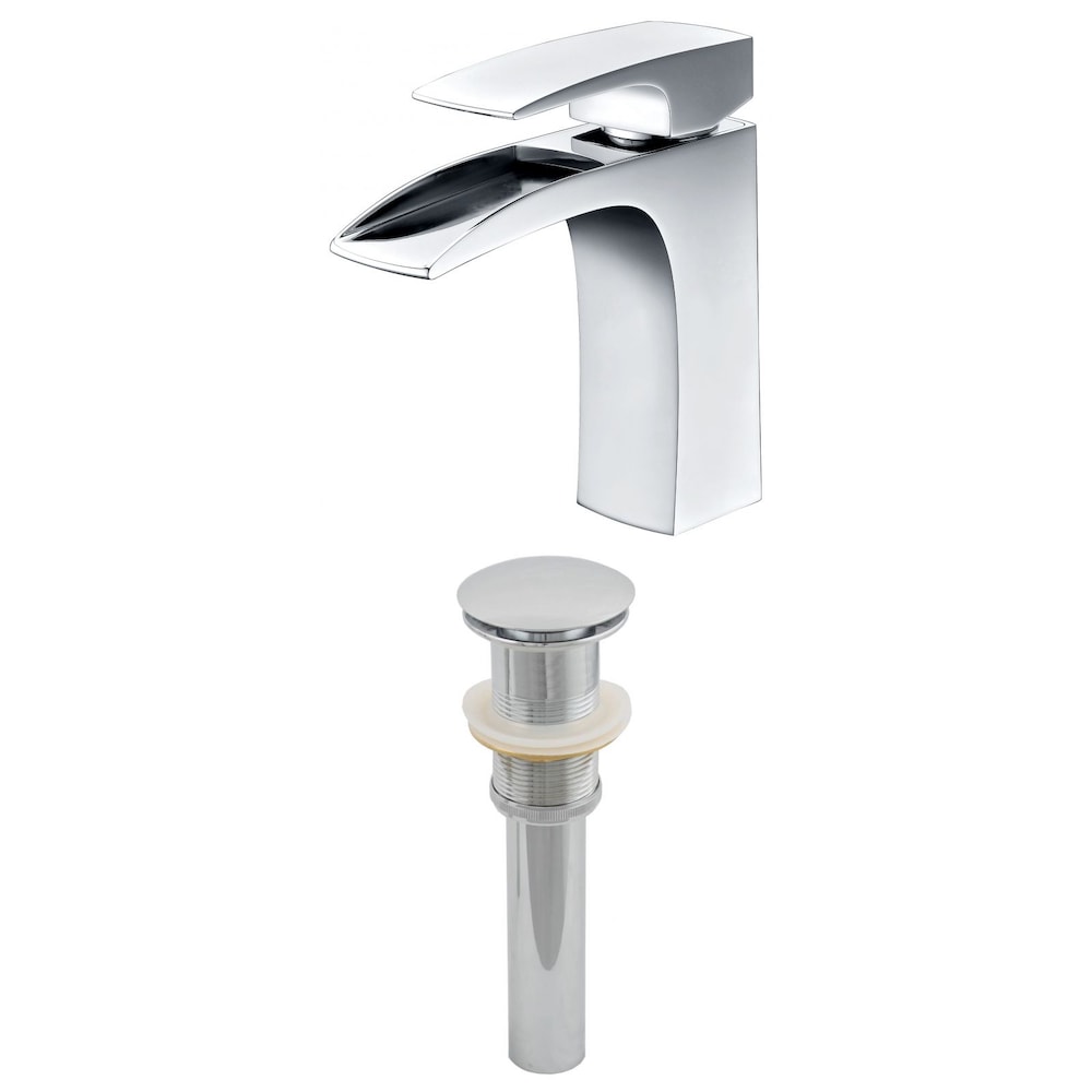 1 Hole CUPC Approved Stainless Steel Faucet Set In Chrome Color - Drain Incl. AI-2026