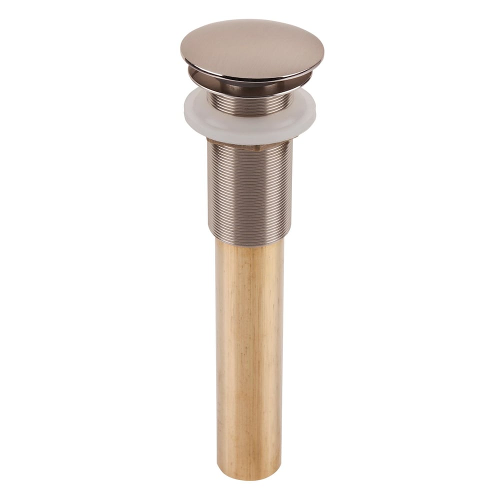 1.5-inch Decorative Soft-Touch Pop-Up Bath Drain in Solid Brass with Nickel