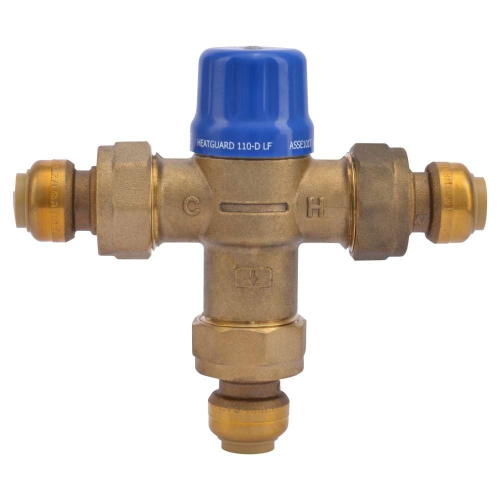 1/2 inch Thermostatic Mixing Valve with 1/2 inch SharkBite Connectors