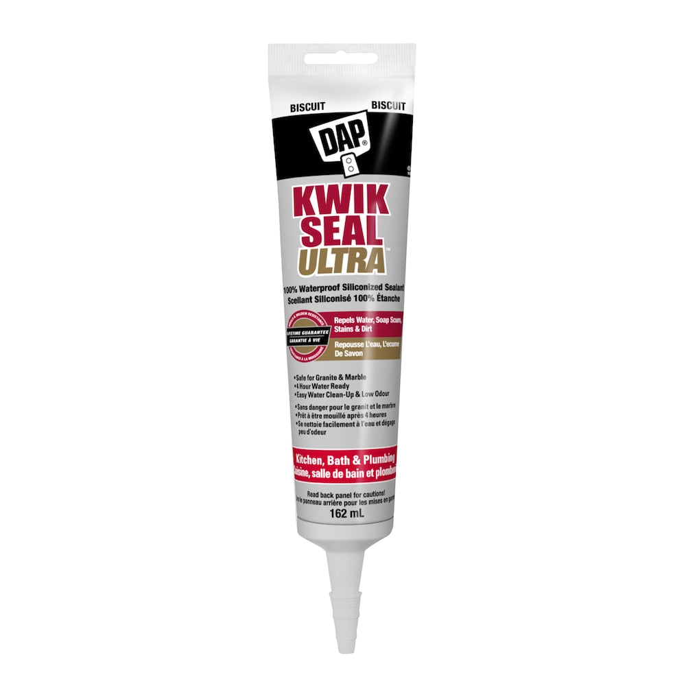 Mastic avancé KWIK SEAL ULTRA® pour cuisine et salle de bain Biscuit 162 ml (tube compressible)