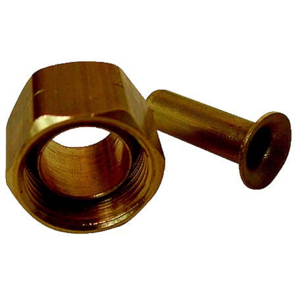 3/8 inch Brass Compression Nut with Insert